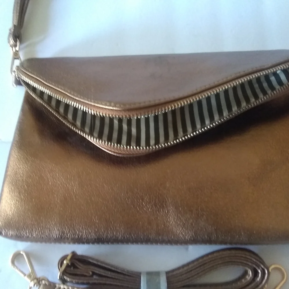 OKPTA151926 Brown Gold Bag / Clutch New